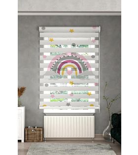 Minibabyrooms Gökkuşağı Temalı Çocuk Odası Zebra Perde