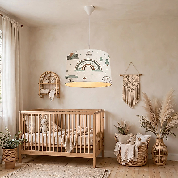 Minibabyroom Gökkuşağı Temalı Çocuk Odası Sarkıt Avize