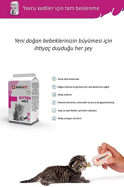 Supravet Hamile ve Yavru Kediler İçin Taurinli Kedi Süt Tozu 150 gr