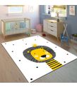 Minibabyrooms Benekli Aslan Desenli 8 mm Kalınlıkta Çocuk Odası Halısı