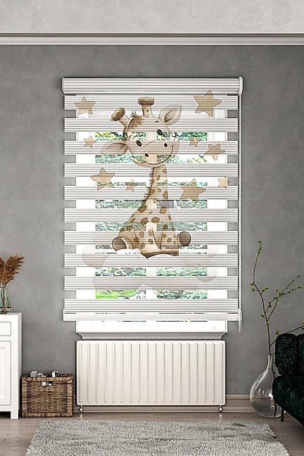 Minibabyrooms Zürafalar Desenli Zebra Perde