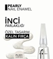 Sedefli Parlak Oje (Beyaz) - Pearly Nail Enamel - PL201 Luxury White - 8682536035422