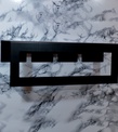 Siyah Metal Havluluk (30 cm) Raf ve Askılı Ve Tuvalet Kağıdı Tutucu 2li Set