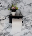 Siyah Raflı WC Kağıdı Standı