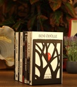 Ağaç Desenli Metal Kitap Desteği - Kitap Tutucu - Ev ve Ofis Dekoratif Aksesuar( 2 Li Set) Siyah