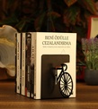 Dekoratif Bisiklet Figürlü Kitap Tutucu