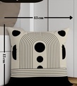Hafif Çizgiler ve Geometrik Nesneler Desenli 4lü Dijital Baskılı Kırlent Yastık Kılıfı 43x43 Cm 009