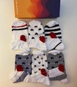 6'lı Kalp Desenli Premium Pamuklu Kadın Çorap / LES MINORIA