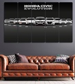 TABLO Honda Civic - 5 Parçalı Dekoratif Tablo