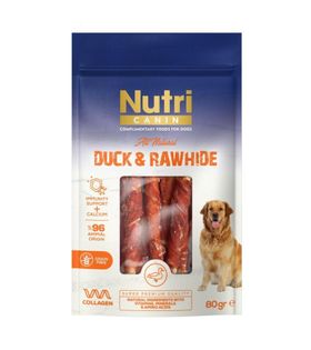 Nutri Rawhide Ördek Eti Sarılı Kemik Köpek Ödülü 80 Gr