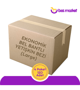 Bez Market Ekonomik Belbantlı Hasta Bezi Büyük (L) 120 Adet