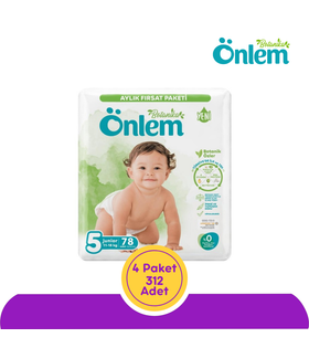 Önlem Botanika Bebek Bezi Aylık Fırsat Paketi 5 Numara Junior (11-18 kg) 78 Adet - 4 Paket