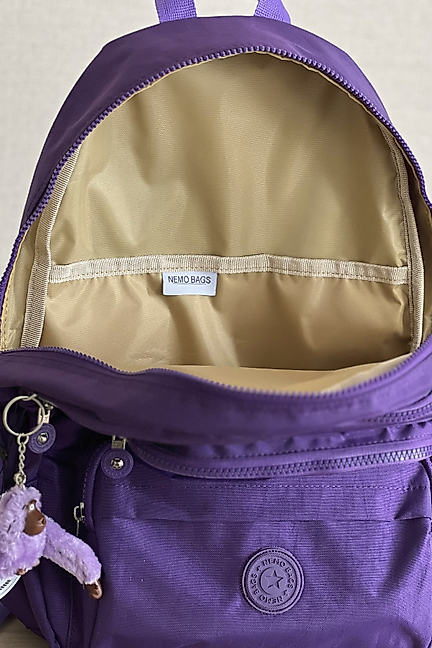 NEMO BAGS Unisex Mor Sırt Çantası Okul Çantası Laptop ve Seyahat Çantası Su Geçirmez Spor Çantası 40x30x15cm