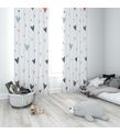 Minibabyrooms Seksek ve Renkli Kalplar Temalı Fon Perde