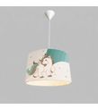 Minibabyroom Yeşil Unicorn ve Gökkuşağı Temalı Çocuk Odası Sarkıt Avize