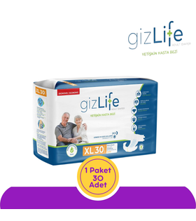 GizLife Belbantlı Yetişkin Hasta Bezi Extra Büyük (XL) 30 Adet