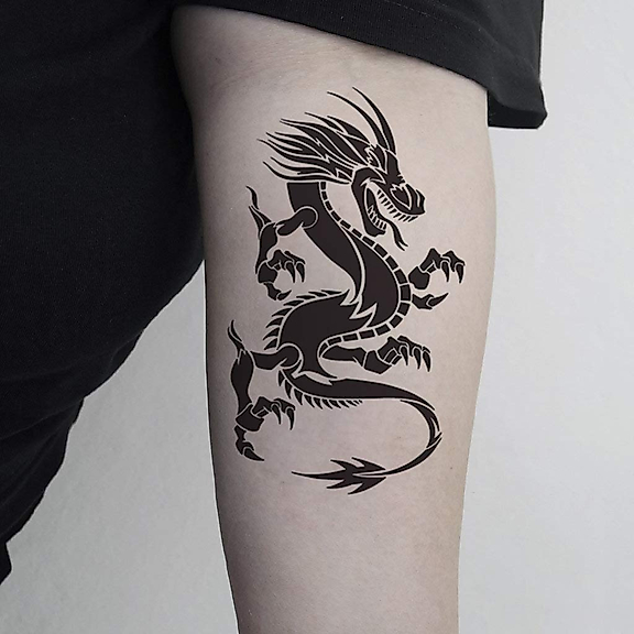 Ejderha Ense, Göğüs, Bilek, Kol, Bacak, Boyun, Sırt Geçici Dövme, Tattoo