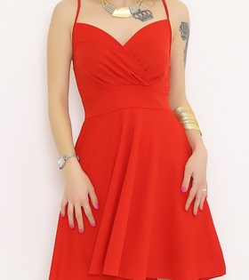 Askılı Elbise Kırmızı - 581746.1592.
