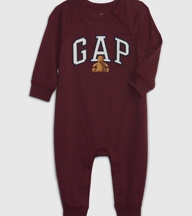 Erkek Bebek | Bordo Gap Logo Fransız Havlu Kumaş Tulum