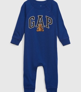 Erkek Bebek | Lacivert Gap Logo Fransız Havlu Kumaş Tulum