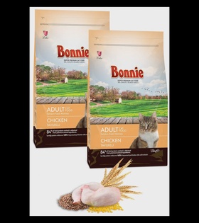 Bonnie Tavuklu Yetişkin Kedi Maması 1,5 Kg x 2 Adet