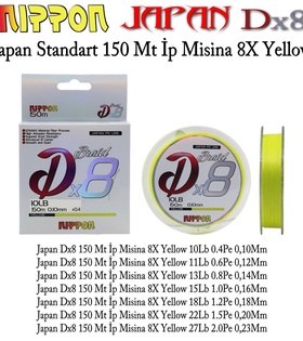Japan Dx8 150 Mt İp Misina 8X Yellow