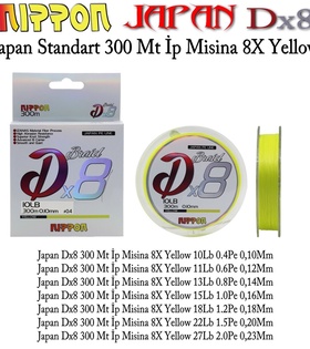 Japan Dx8 300 Mt İp Misina 8X Yellow 0,16 mm