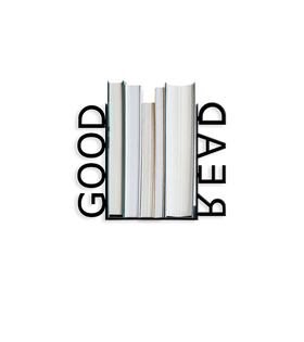 Metal Kitap Tutucu Good Read Yazı Figürlü Kitap Desteği, Dekoratif Kitaplık