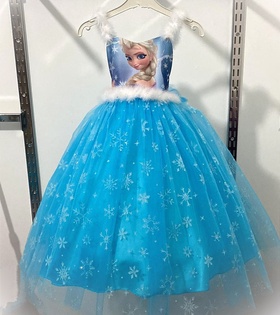 Elsa Tarlatanlı Çocuk Abiye Kostüm