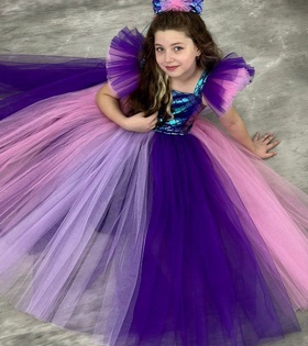 Deniz Kızı Party Balo Kostümü Kız Çocuk Elbisesi ABY885