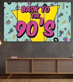 TABLO 90's, Nostalji - 5 Parçalı Dekoratif Tablo