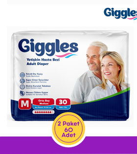 Giggles Belbantlı Yetişkin Hasta Bezi Orta (M) 60 Adet
