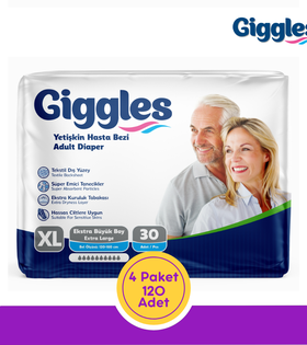 Giggles Belbantlı Yetişkin Hasta Bezi Extra Büyük (XL) 120 Adet