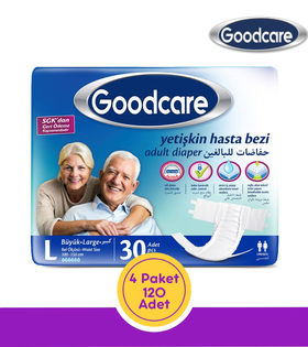 Goodcare Belbantlı Yetişkin Hasta Bezi Büyük (L) 120 Adet