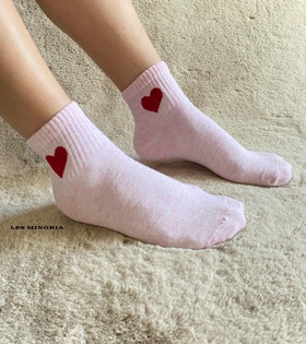 6'lı Kalp Figürlü Pamuklu Kadın Çorap / LES MINORIA
