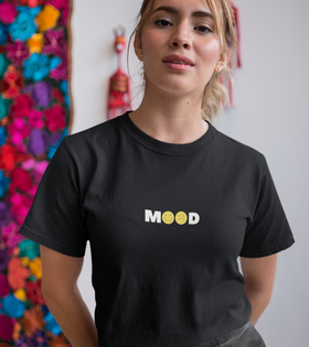 Siyah Mood Basklı Tişört / LES MINORIA