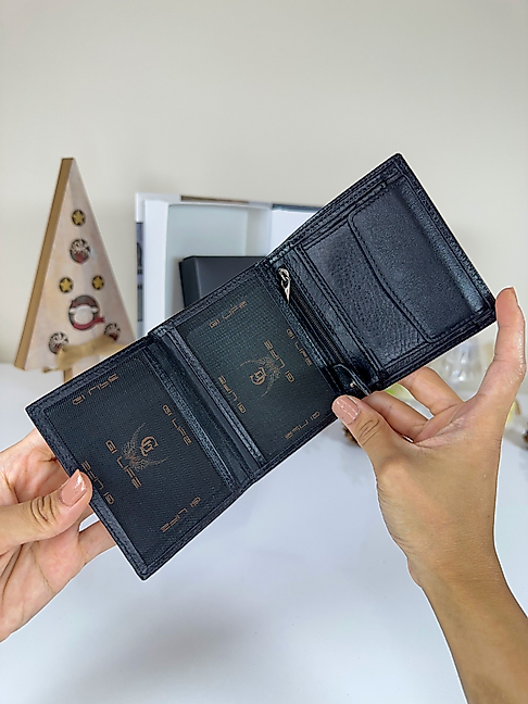 Passcase 2070 Hakiki Deri Siyah Cüzdan