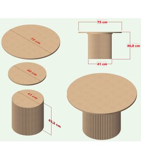SEHPA BOHEM TARZI BOYANABİLİR HAM MDF YUVARLAK ( 75 CM ÇAP )