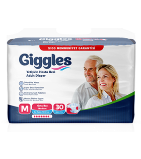 Giggles Yetişkin Hasta Bezi Jumbo Medium 30’lu | Konforlu & Güvenli