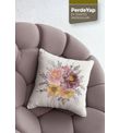 Krem Zemin Üzerine Güller Bahçesi Desenli 4lü Dijital Baskılı Kırlent Kılıfı 43 x 43 Cm 040