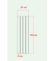 27 cm Genişlik x 105 cm ( ÜSTÜ OVAL ) Ham mdf Duvar paneli ( 10 mm kalınlık )
