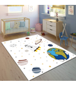 Minibabyrooms Uzay ve Gezegenler Temalı 8 mm kalınlıkta dokuma taban çocuk halısı