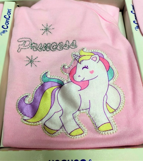 10 Parça Hastane Çıkış Seti Unicorn Pony Desenli