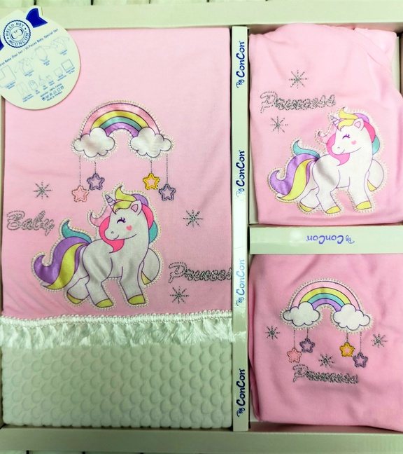 10 Parça Hastane Çıkış Seti Unicorn Pony Desenli
