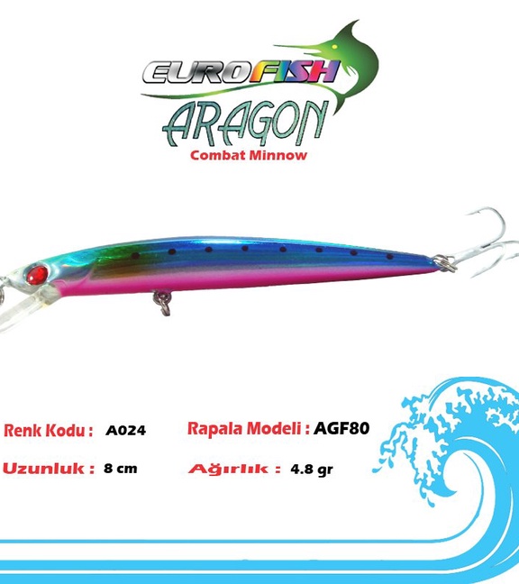 Eurofish Aragon Maket Balık 8 cm A024