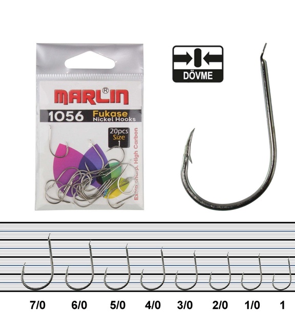 Marlin 1056 Fukase HC Nickel İğne No:5/0 (20Pcs)