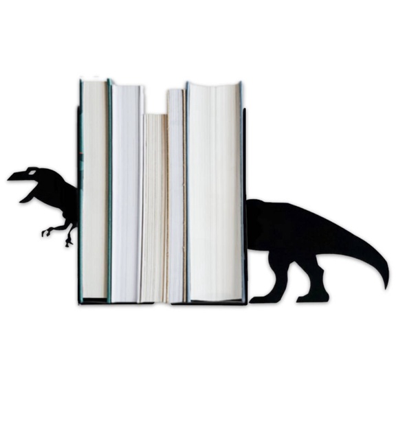Metal Kitap Tutucu T-Rex Figürlü Kitap Desteği, Dekoratif Kitaplık