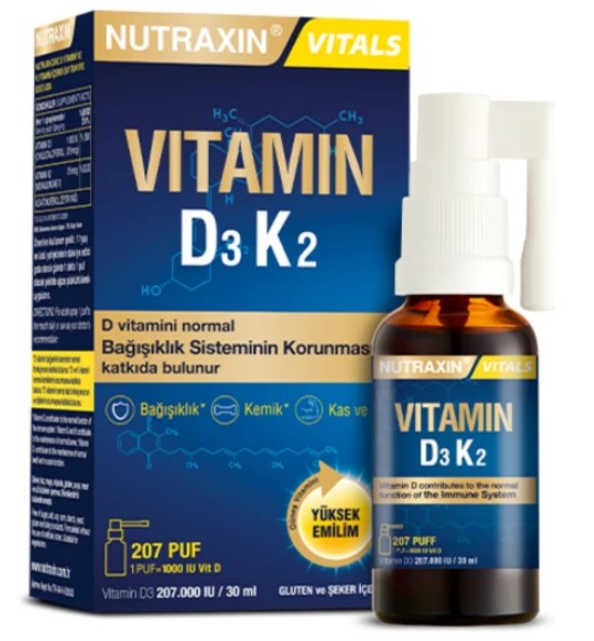 Nutraxin Vitamin D3K2 Sprey 30 ml