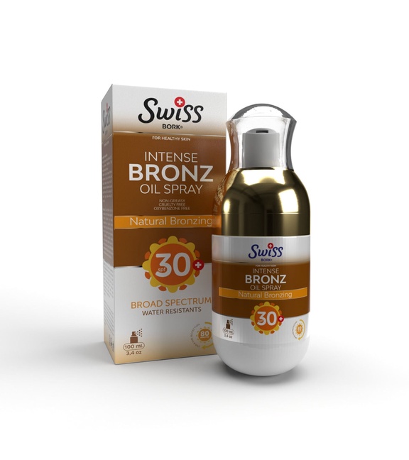 Swiss Bork Bronzlaştırıcı Güneş Spreyi SPF30+ 100 ml