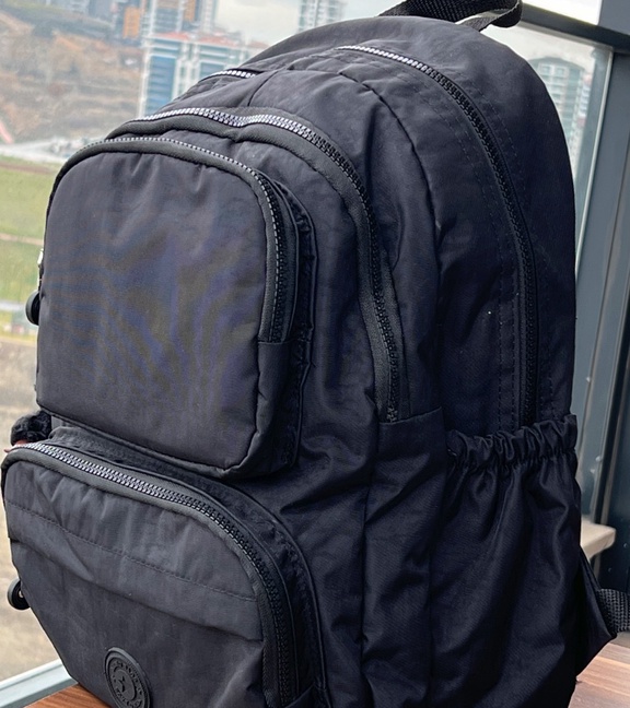 NEMO BAGS Unisex Orta Boy SİYAH Sırt Çantası Okul Çantası Laptop ve Seyahat Çantası Su Geçirmez Spor Çantası 40x30x15cm